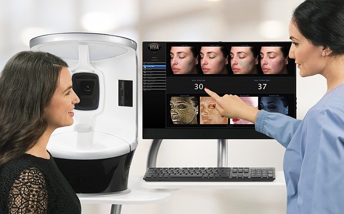 visia complexion analysis full detailed scan of your skin to provide you with the best customized treatment and skin health program 